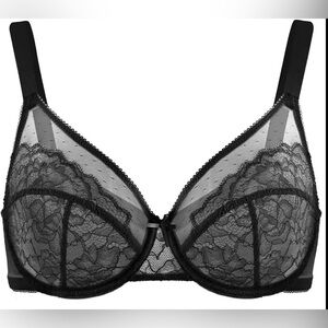Women’s HSIA Black Lace Underwire Bra 36DD NWT NEW